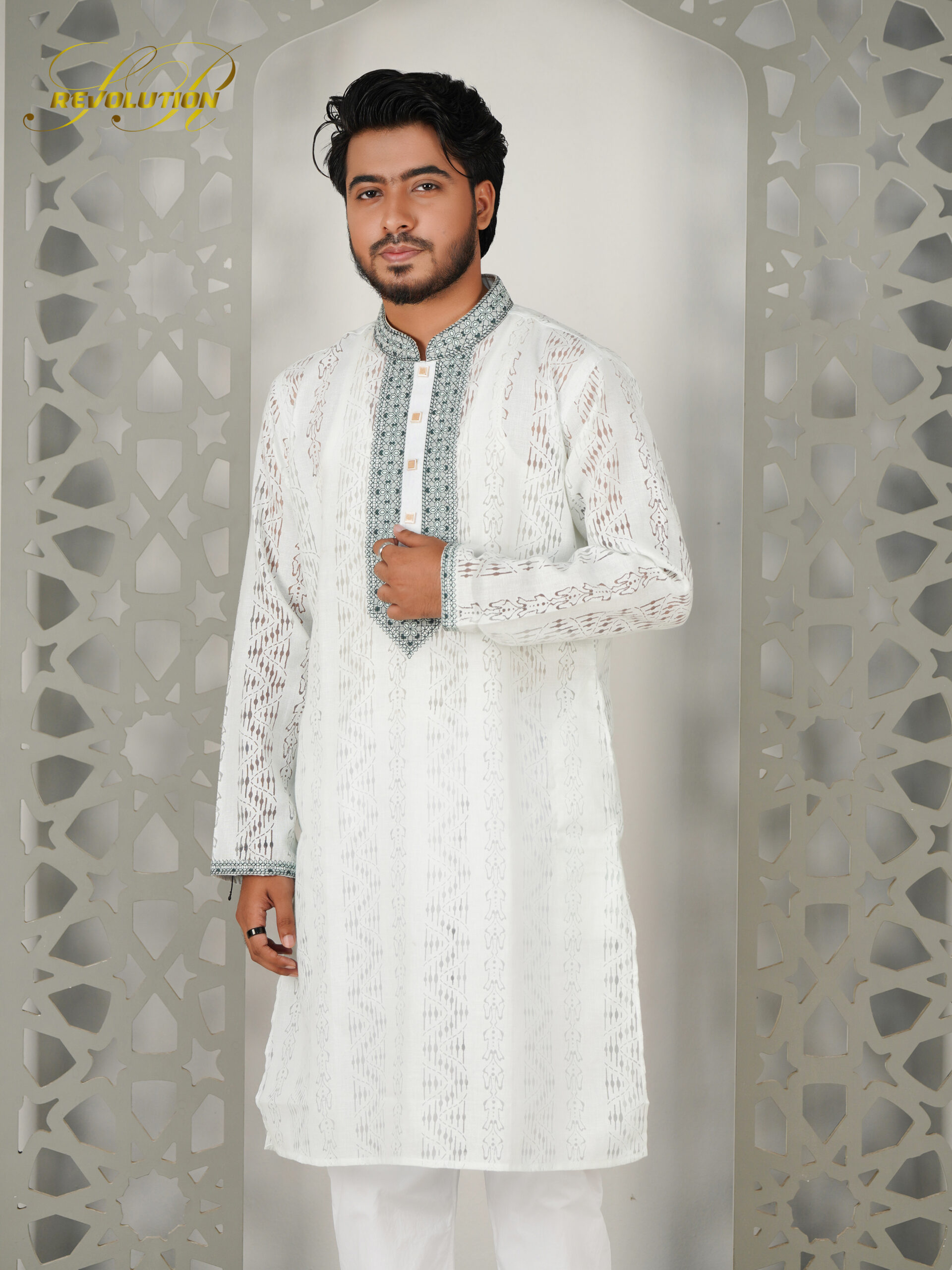White premium 100% cotton Panjabi