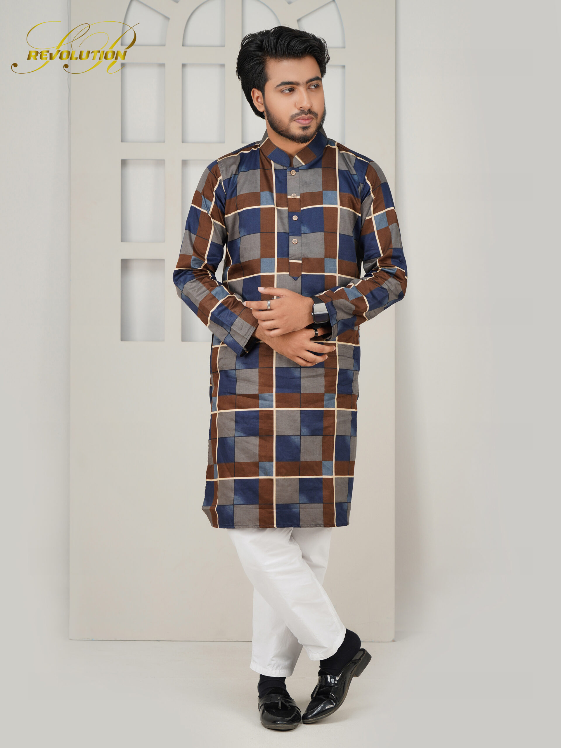 Urban Check Classic – Men's Panjabi